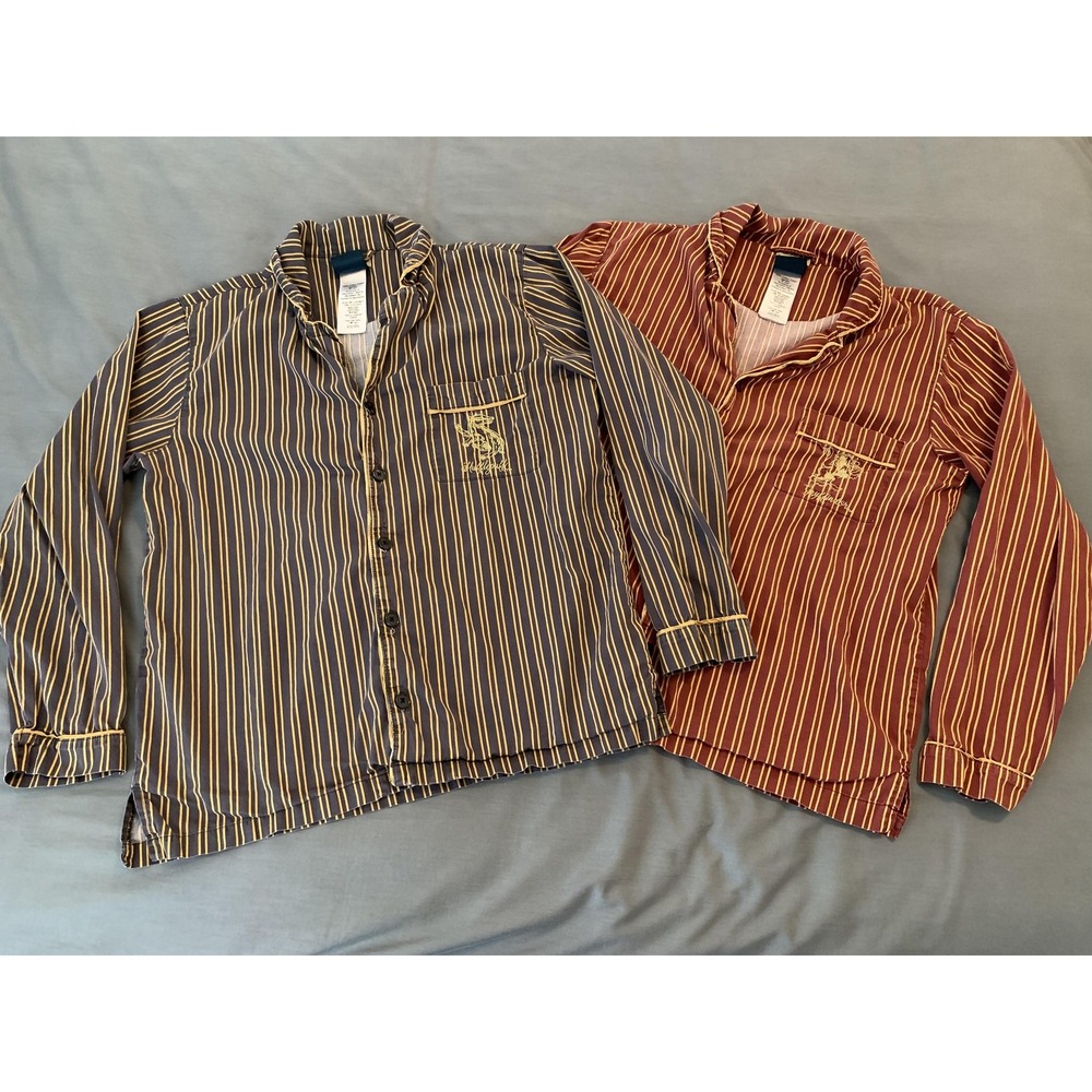 Pottery Barn Teen Pajama Tops Small Harry Potter Gryffindor Hufflepuff Lot‎ Of 2